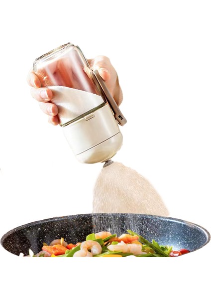 180MLKANTITATIF Tuz Kontrol Baharat Kutusu Ev Mutfak Tuzluk Baharat Tuzluk Baharatlık Altlı Cam Tuzluk Biberlik (Yurt Dışından)