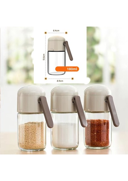 180MLKANTITATIF Tuz Kontrol Baharat Kutusu Ev Mutfak Tuzluk Baharat Tuzluk Baharatlık Altlı Cam Tuzluk Biberlik (Yurt Dışından) fırsatları