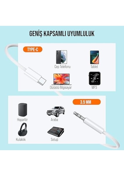 Type-C (Usb C) To 3.5mm Aux Dönüştürücü Adaptör Dönüştürücü (SH-031) modelleri