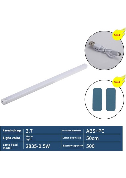 LED Insan Vücudu Sensörü Işık Çubuğu Manyetik Işık Dolabı Işık Gardırop Şarap Dolabı Ayakkabı Dolabı USB Sensörü Gece Lambası Işık Şeridi (Yurt Dışından)