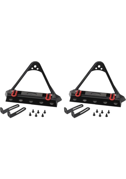 2x Metal Ön Tampon Paletli Tek Motorlu Vinç 1/10 Rc Kaya Araba Eksenel SCX10 90046 Rc Araba Parçaları (Yurt Dışından)