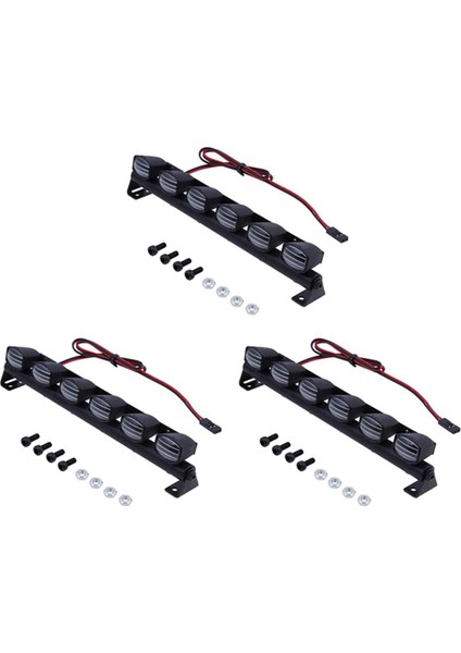 3x Rc Araba Işık Çubuğu Kiti 6 Gövde Kabuğu Çatı Işıkları 1/10 Rc Paletli Araba Kamyon Aksesuarları (Yurt Dışından)