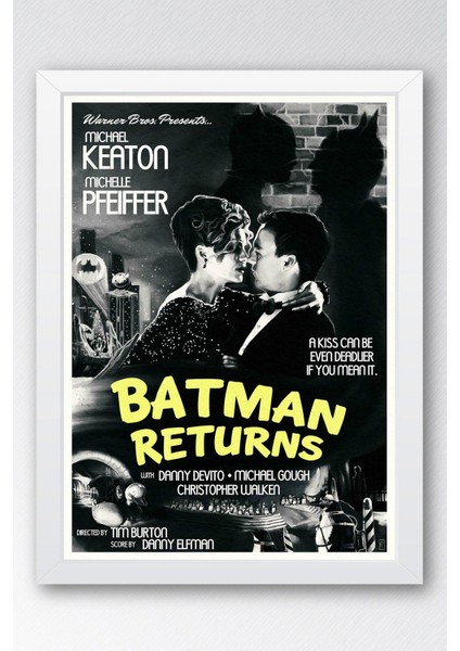 Batman Çerçeveli Tablo - Batman Returns Film Afişi Poster Tablo