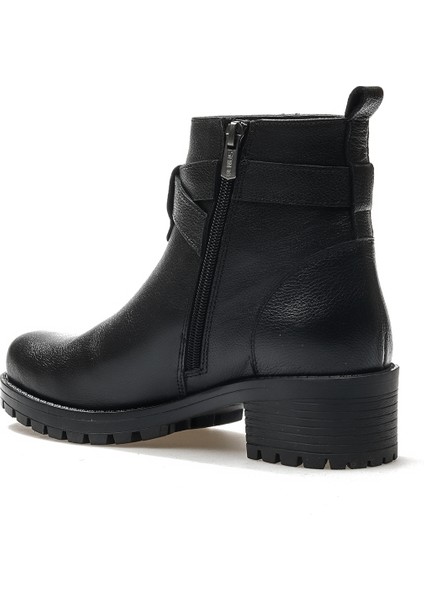 Kadın Deri Toka Detaylı Topuklu Günlük Bot 24K 3373K Z modelleri