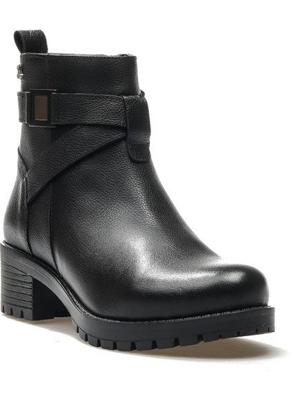 Kadın Deri Toka Detaylı Topuklu Günlük Bot 24K 3373K Z fırsatları