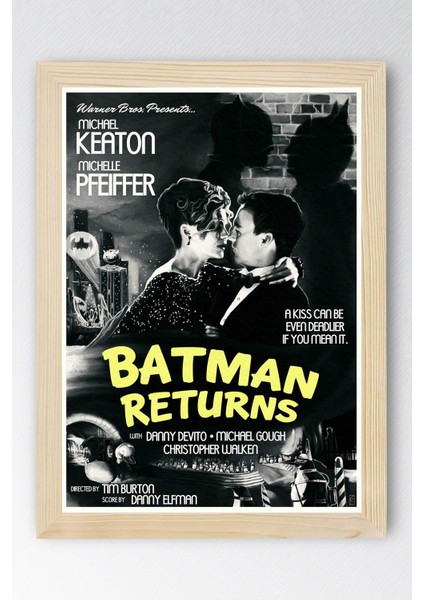Batman Çerçeveli Tablo - Batman Returns Film Afişi Poster Tablo
