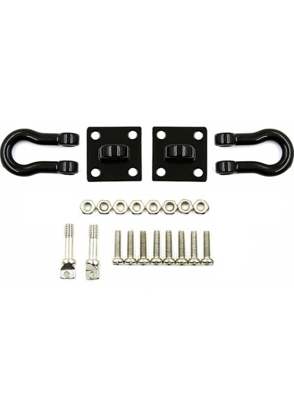 16 Adet Römork Çekme Tokası Çekme Kancaları Metal Tırmanma Römork Prangaları 1/10 Rc Araba Kamyon Tırmanma Araba (Siyah) (Yurt Dışından) modelleri