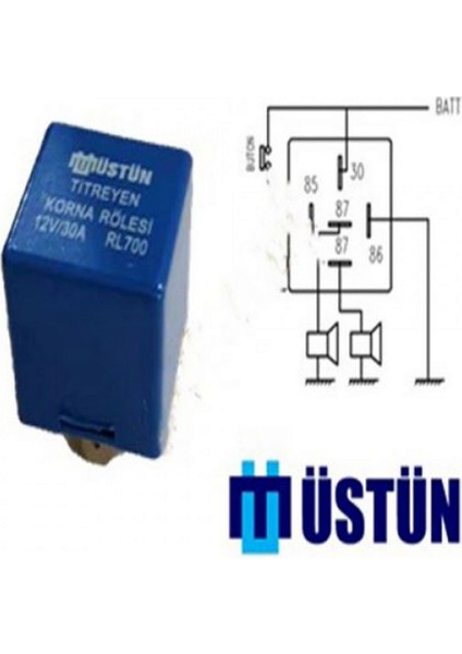 Üstün Titreşimli Korna Rölesi 12V 10