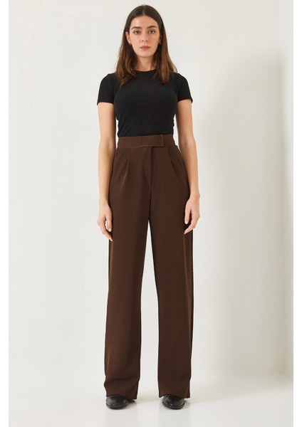 Kadın Yüksek Bel Likralı Cırtlı Palazzo Pantolon fırsatları