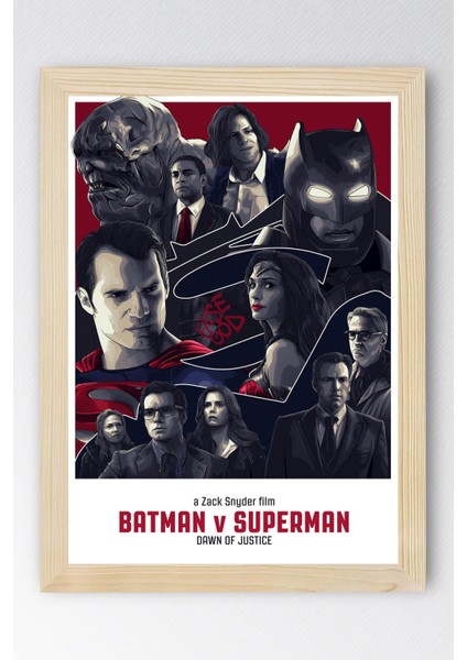 Batman V Superman Çerçeveli Tablo - Poster Tablo