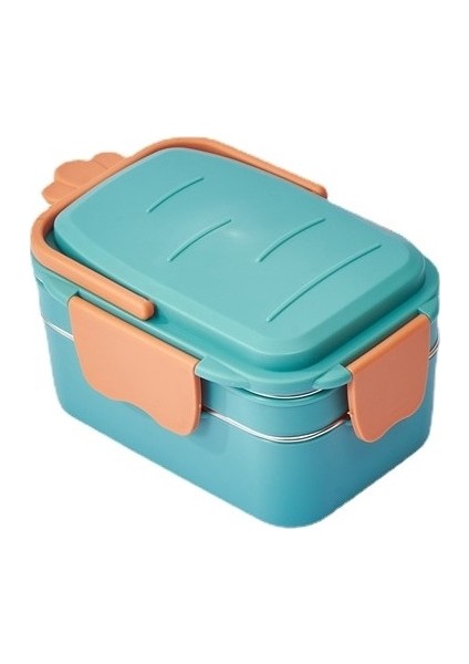 Lovehome Çift Katmanlı Paslanmaz Çelik Isı Yalıtımı Bölünmüş Yemek Saklama Kabı - Yeşil (Yurt Dışından)