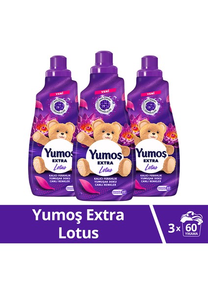 Extra Çamaşır Yumuşatıcı Lotus ml 1440 ml 60 Yıkama X3