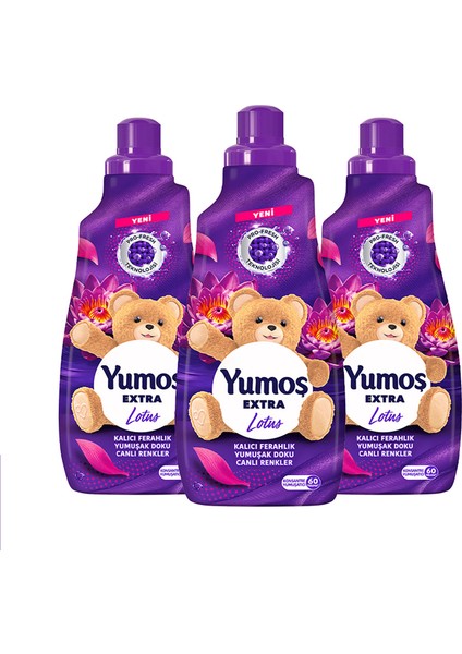 Extra Çamaşır Yumuşatıcı Lotus ml 1440 ml 60 Yıkama X3