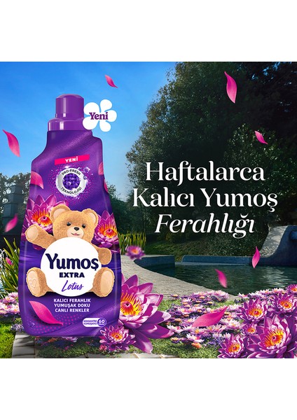 Extra Çamaşır Yumuşatıcı Lotus ml 1440 ml 60 Yıkama X3