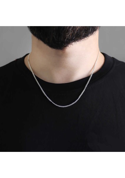 925 Ayar Gümüş 50 cm 60 Mikron Gurmet gümüş Erkek Zincir Kolye fiyatları