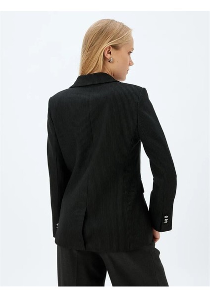 5Wak50102Uw 9S9 Siyah Cızgılı Kadın Blazer Takım Elbıse fırsatları