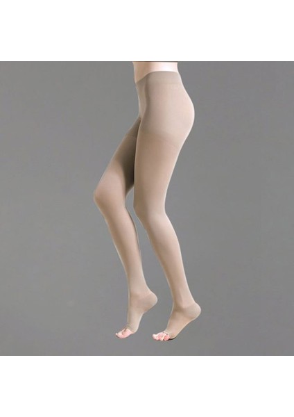 Külotlu Varisçorabı Ccl2 Cotton (Pamuklu) Burnu Açık-Ten Renk