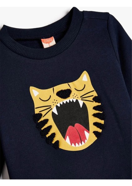 5WMB10073TK 716 Lacivet Erkek Bebek Pamuk Jersey Sweatshirt