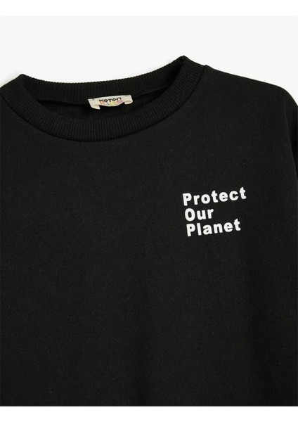 5Wkb10254Tk 999 Sıyah Erkek Cocuk Jersey Sweatshırt modelleri