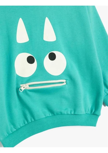5Wmb10197Tk 681 Turkuaz Erkek Bebek Sweatshirt modelleri