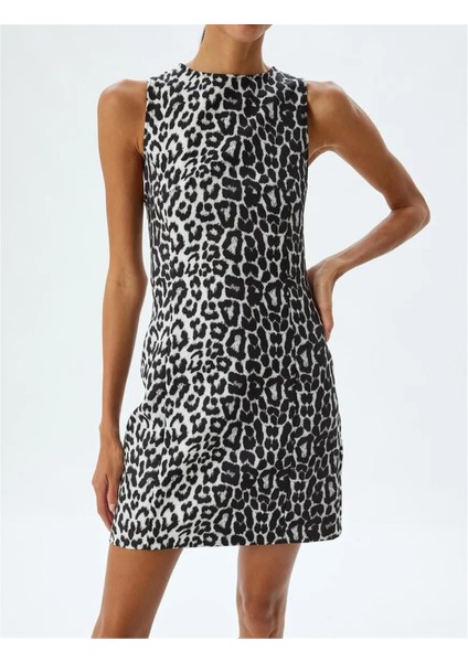 5Wak80060Uw 9D9 Siyah Desenli Kadın Dokuma Elbıse indirimleri