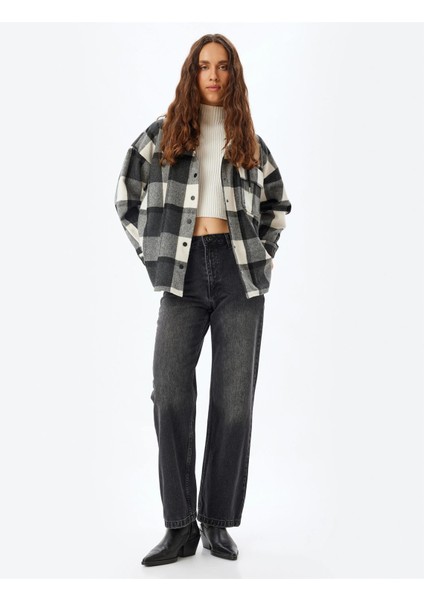 5Wal60007Iw 9C3 Antrasit Ekose Genç Kız Akrılık Dokuma Uzun Kollu Gömlek fiyatları