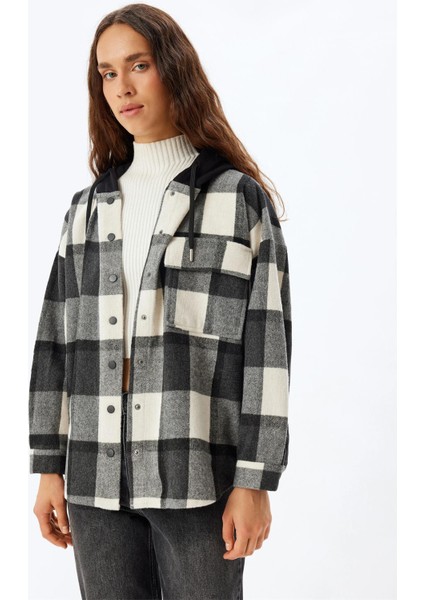 5Wal60007Iw 9C3 Antrasit Ekose Genç Kız Akrılık Dokuma Uzun Kollu Gömlek modelleri