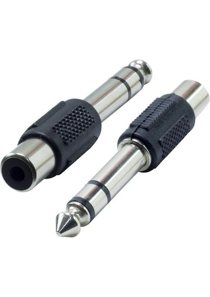 6.3 mm Stereo Erkek - 1 Tos Dişi Çevirici Jack
