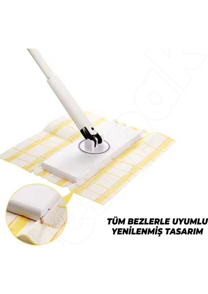 Click Mop - Her Beze Uyumlu - 4xl Islak Mendile Uyumlu - El Değmeden - Kıskaç Mop