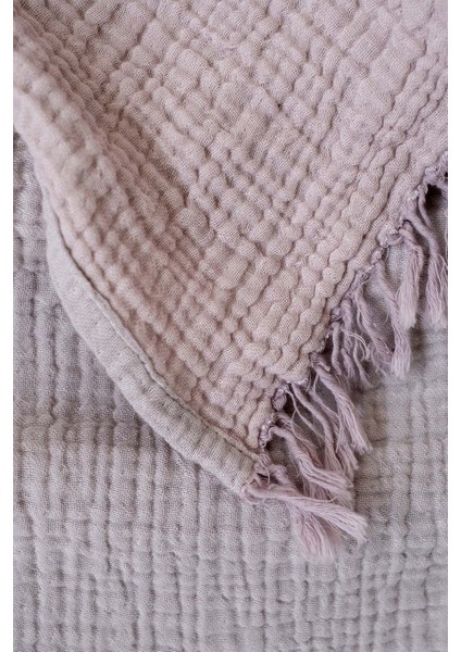 Cocoon %100 Pamuk 4 Kat Müslin Çift Kişilik Yatak Örtüsü Mor / Lila 200x220