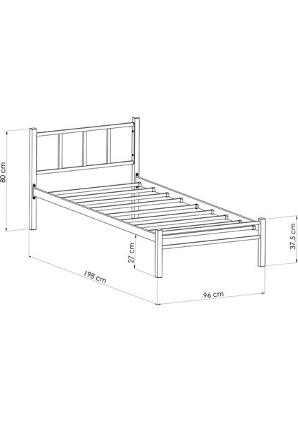 Ventus Tek Kişilik Metal Karyola 90 x 190 indirimleri