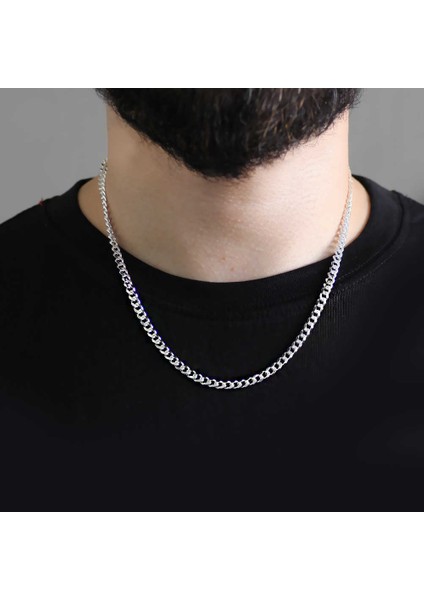 925 Ayar Gümüş 50 cm 120 Mikron Gurmet Erkek Zincir Kolye fırsatları