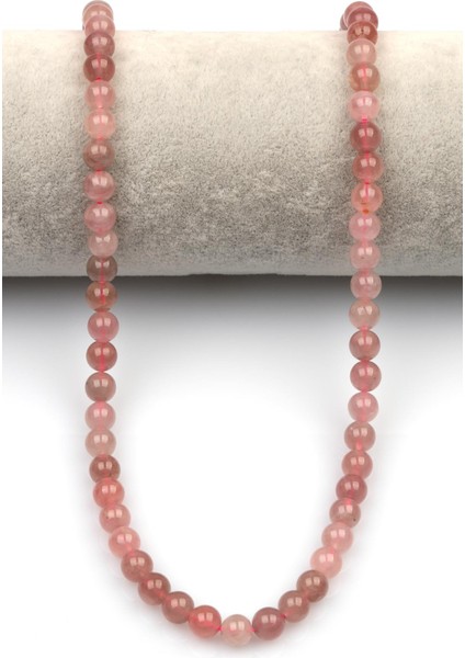 Madagaskar Pembe Kuvars Doğaltaş Dizi 6 mm Küre Kesim fiyatları