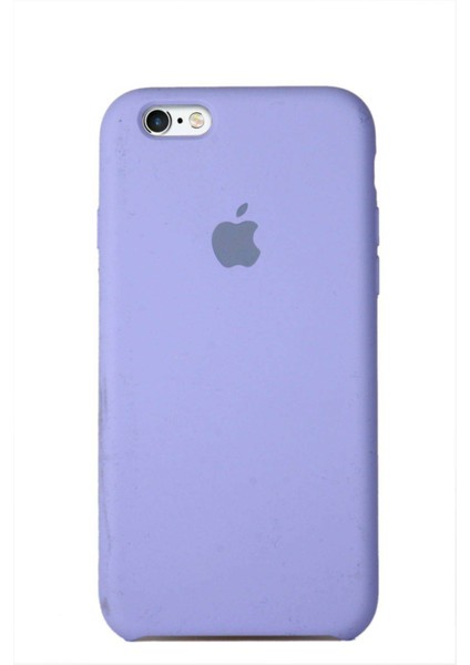 Apple iPhone 8 Uyumlu Logolu Içi Kadife Altı Açık Lansman Mor Silikon Kılıf