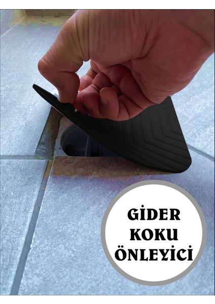 Kötü Koku Önleyici Silikon Mat - Böcek Önleyici Kapak - Banyo Mutfak Lavabo Balkon Gider Tıpası Kapağı - Gider Koruyucu Kapak - Su Geçirmez Ped - SİYAH