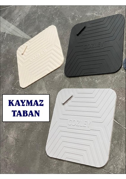Kötü Koku Önleyici Silikon Mat - Böcek Önleyici Kapak - Banyo Mutfak Lavabo Balkon Gider Tıpası Kapağı - Gider Koruyucu Kapak - Su Geçirmez Ped - SİYAH