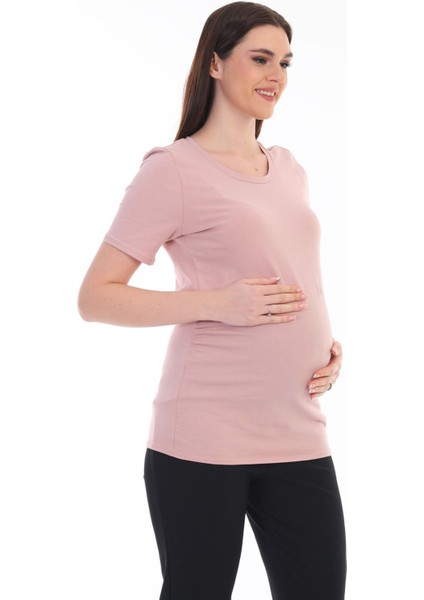 Hamile Pamuklu Esnek Kumaş T-Shirt fiyatları