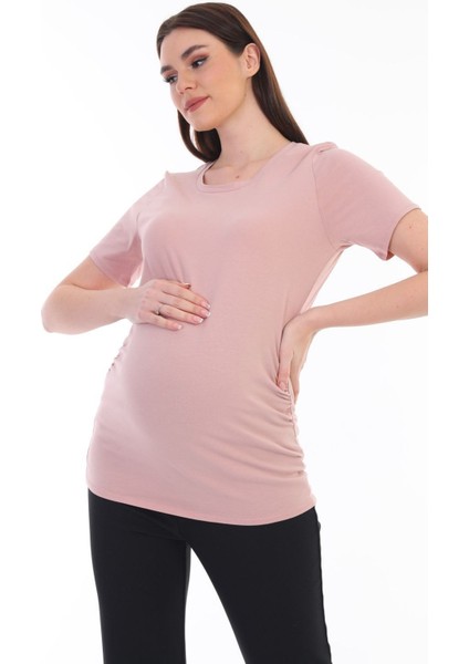 Hamile Pamuklu Esnek Kumaş T-Shirt fırsatları