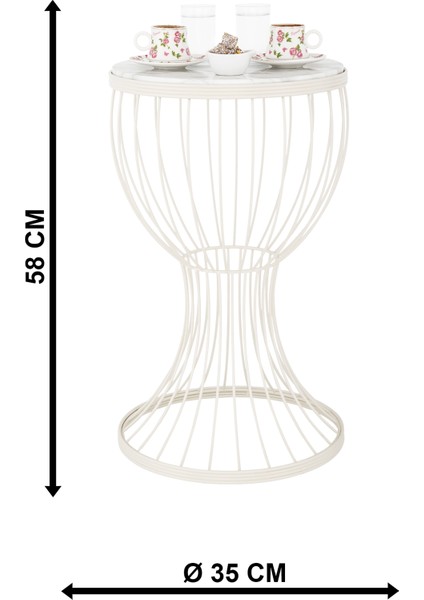Tarz Sehpa Krem Mermer indirimleri