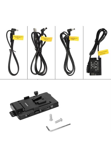 Camvate V-Kilit Hızlı Bırakma Montaj Plakası/güç Kaynağı Splitter Dslr Için Kamera Pil Montaj