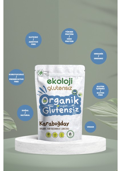Organik Glutensiz Çiğ Karabuğday 500 gr
