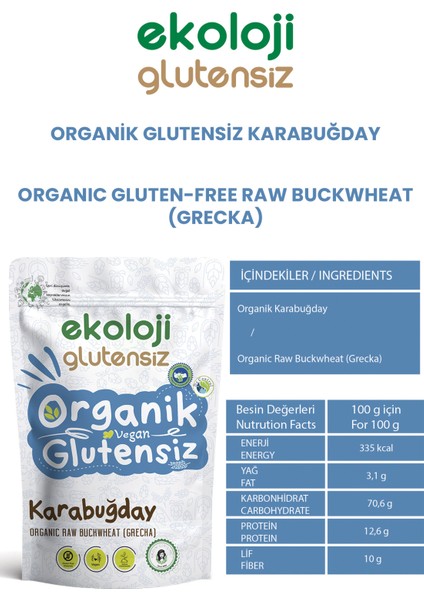 Organik Glutensiz Çiğ Karabuğday 500 gr fırsatları
