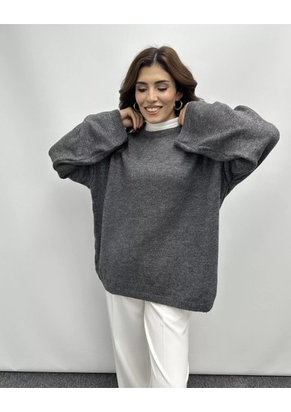Oversize Bisiklet Yaka Triko Kazak modelleri