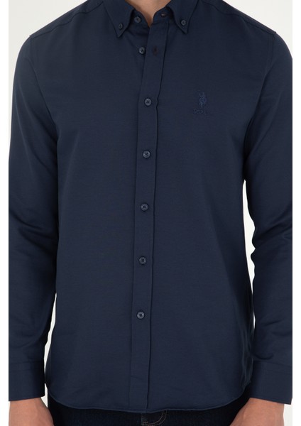 Erkek Lacivert Gömlek Basic 50293427-VR033