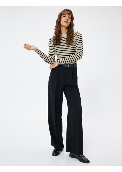 Triko Kazak Dik Yaka Dokulu Uzun Kollu Viskon Kumaş Karışımlı fiyatları