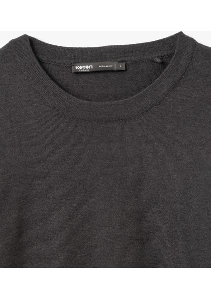 Basic Sweatshirt Bisiklet Yaka Uzun Kollu modelleri