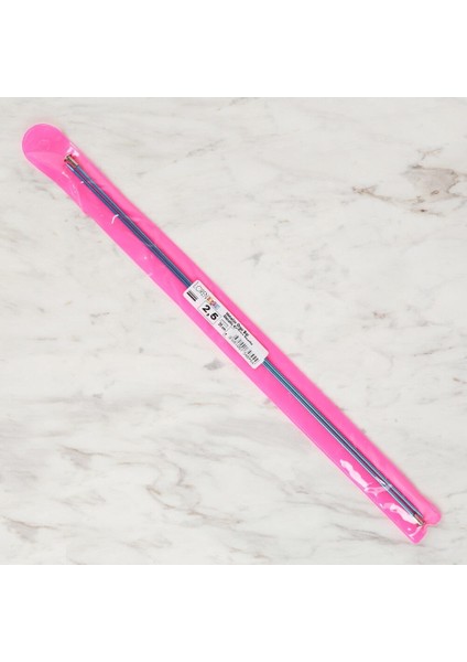2,5 mm 35 cm Mavi Metal Örgü Şişi - L