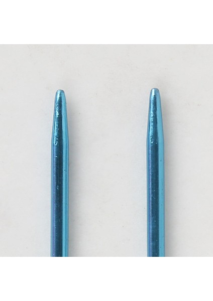 2,5 mm 35 cm Mavi Metal Örgü Şişi - L