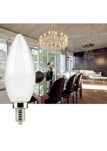 8 Watt E14 Duylu Buji LED Ampul Beyaz Işık CT-4083