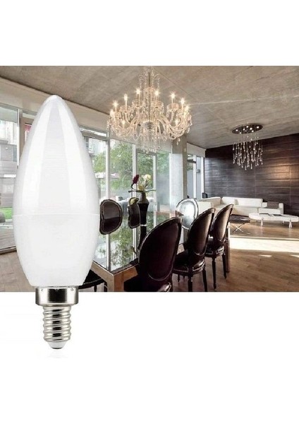 8 Watt E14 Duylu Buji LED Ampul Beyaz Işık CT-4083